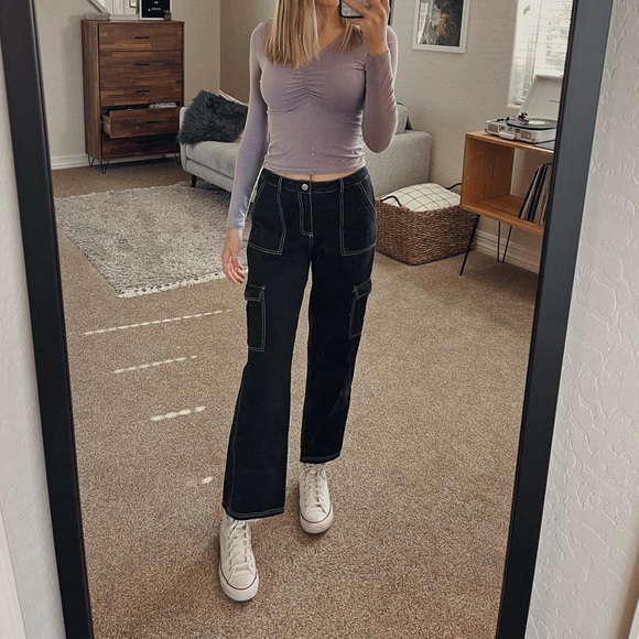 Tilly's Jeans Tillys Black Cargo Pants Poshmark